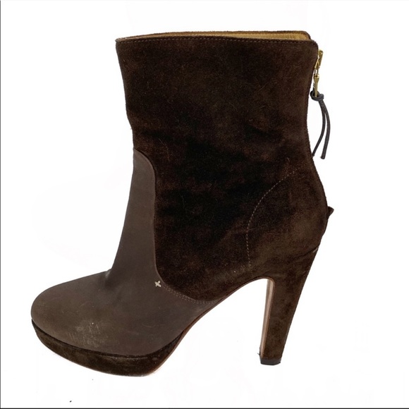 3. Rag & Bone Kenton Brown Suede Leather Heeled Boots - Picture 12 of 13